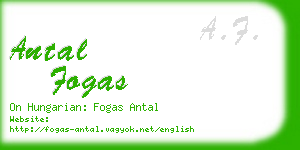 antal fogas business card